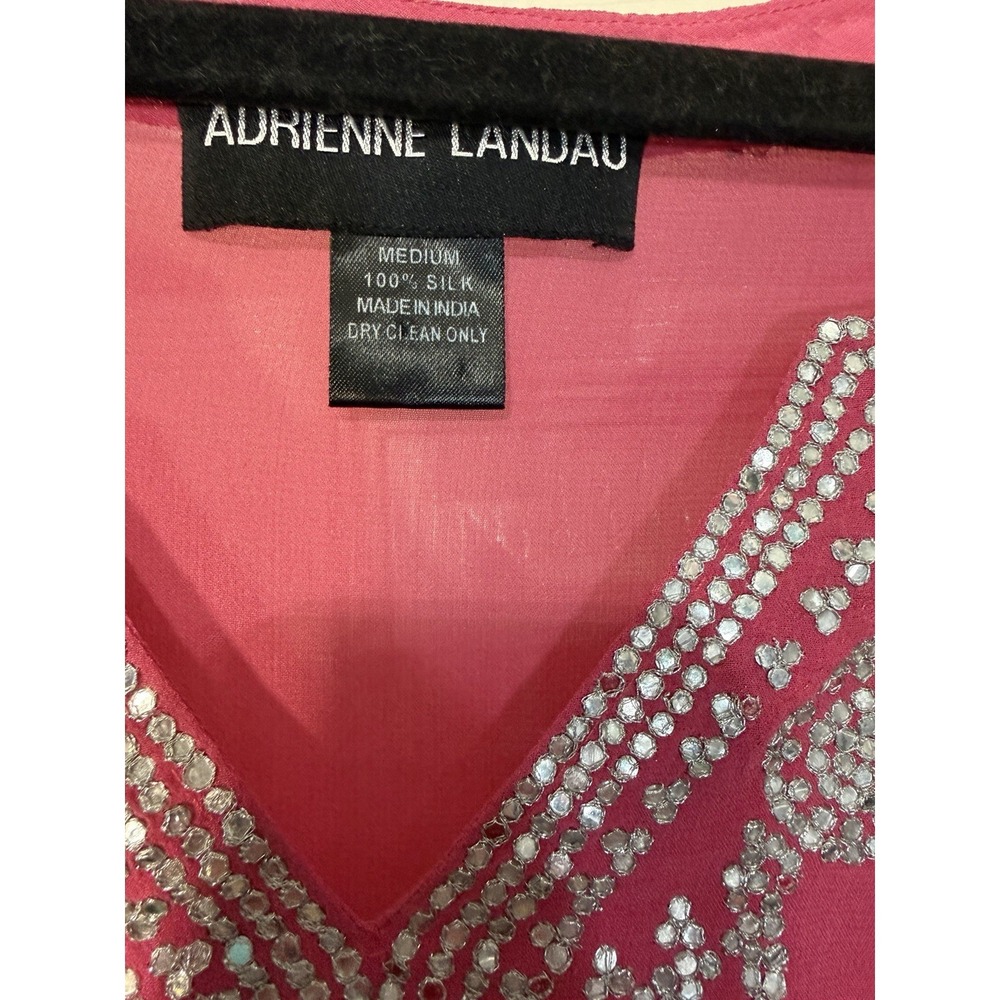 Adrienne Landau Blouse With Embellishing Size Medium - Picture 4 of 4